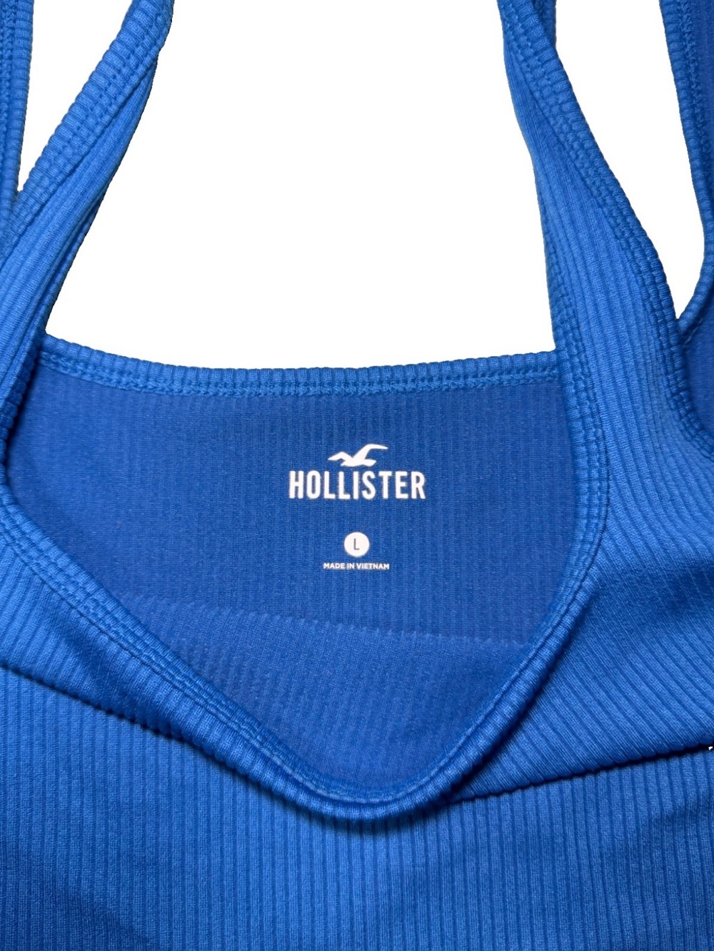 Hollister Ribbed Tank Top in Cobalt Blue